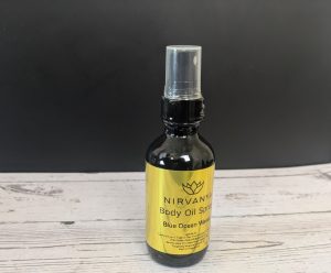 Image of Nirvanya body oil spray with scent "Blue Ocean Wave"