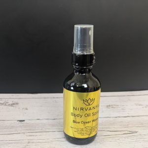 Image of Nirvanya body oil spray with scent "Blue Ocean Wave"
